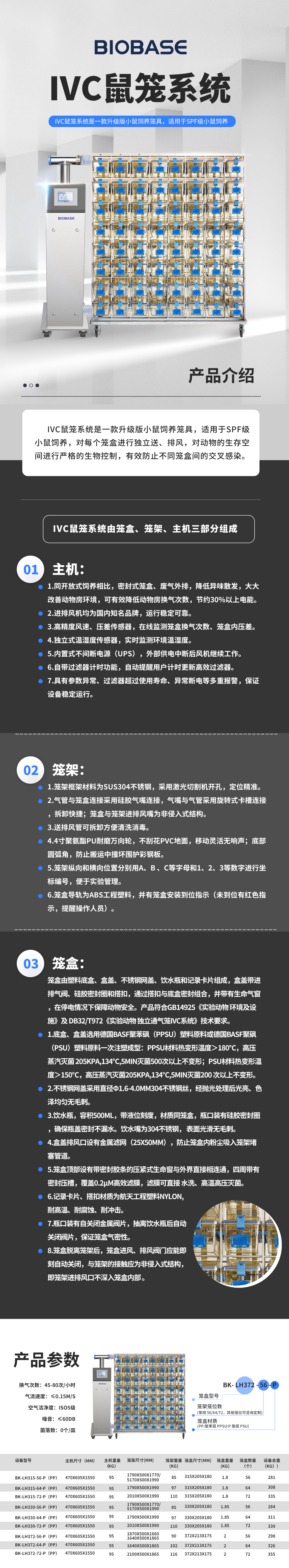 IVC鼠籠系統產品的介紹/參數